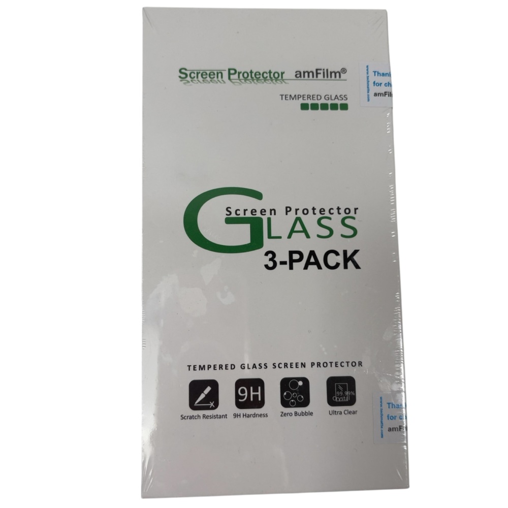 Amfilm Tempered Glass Screen Protector 3 Pack New Electronics Scratch Resistant